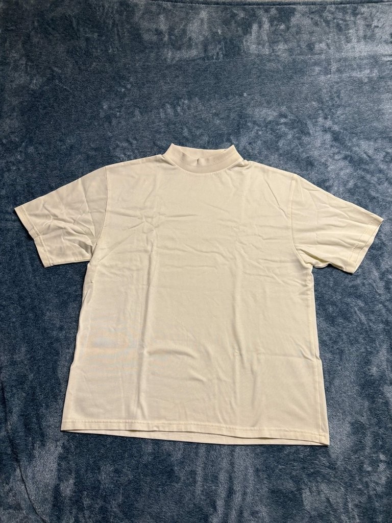 PGA Tour Originals Mock Neck Shirt Men’s Size M Cream Off-White Golf Tee