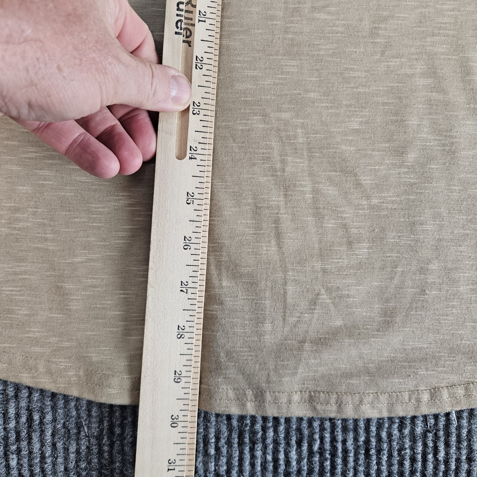 Coofandy Tshirt Mens LARGE Beige Ribbed