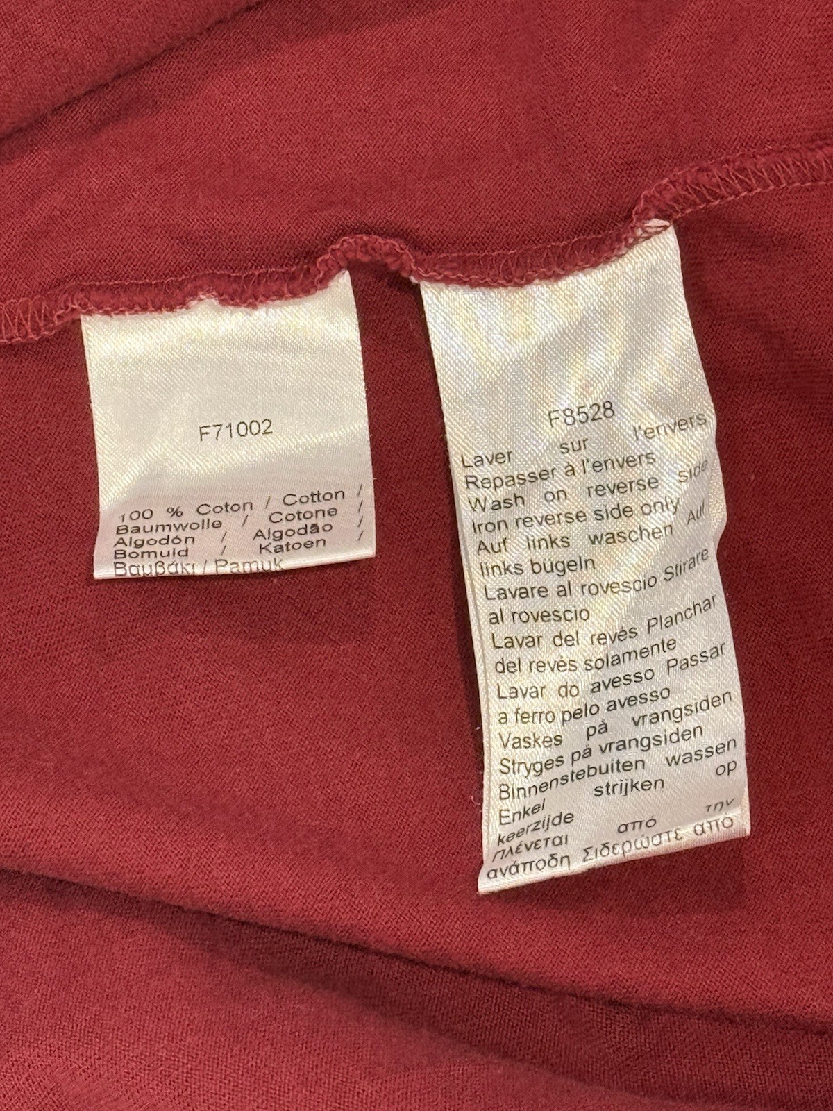 Lacoste Red Relaxed Fit Cotton Spell-Out Logo T-shirt Mens Size XL