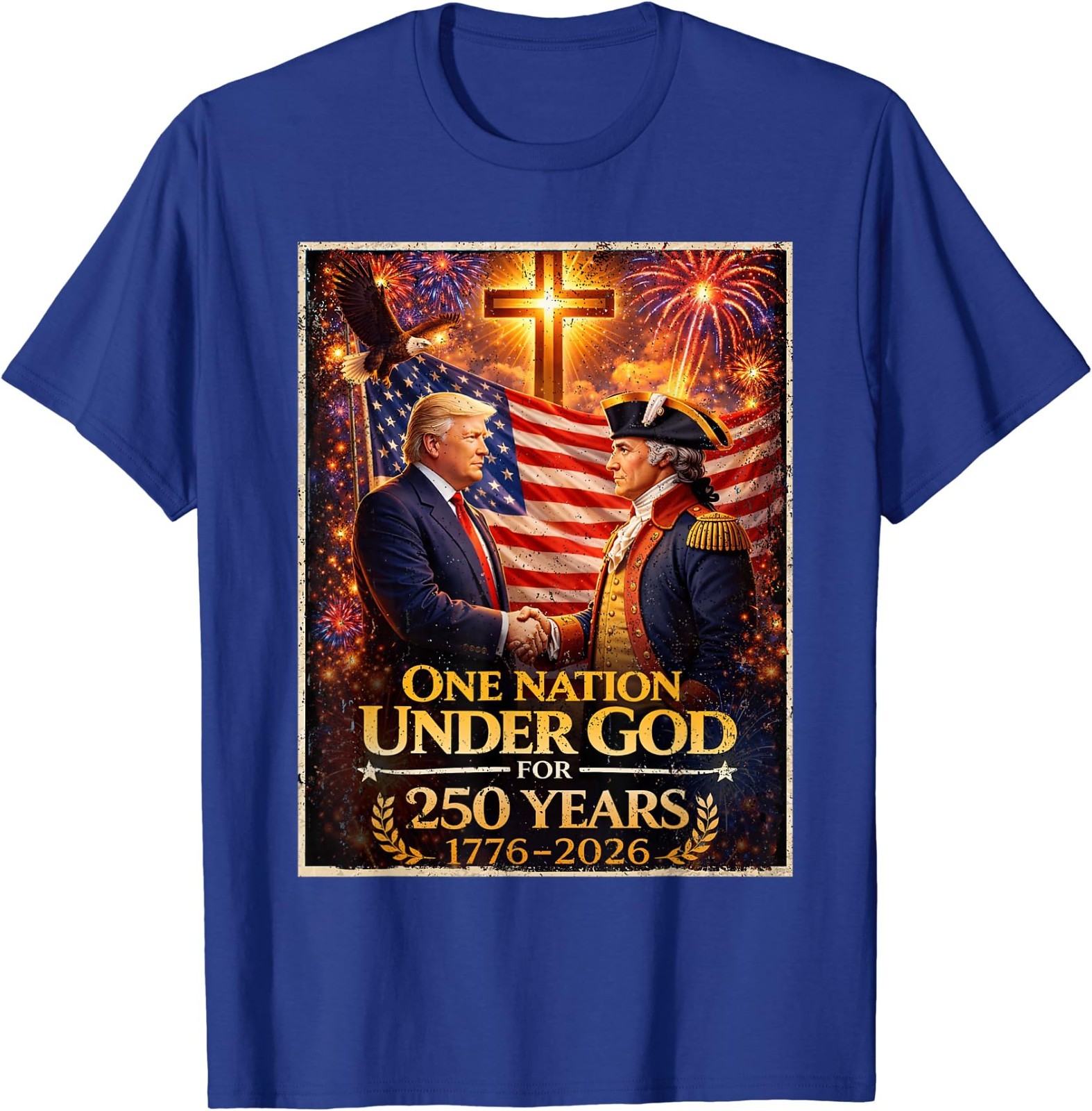 250 Years America Anniversary 250th Trump Washington T-Shirt