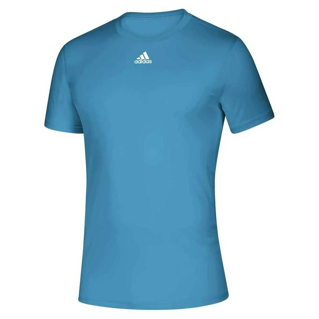 Adidas Creator Tee 2XL Light Blue White Short Sleeve Aeroready Logo EK0084 New