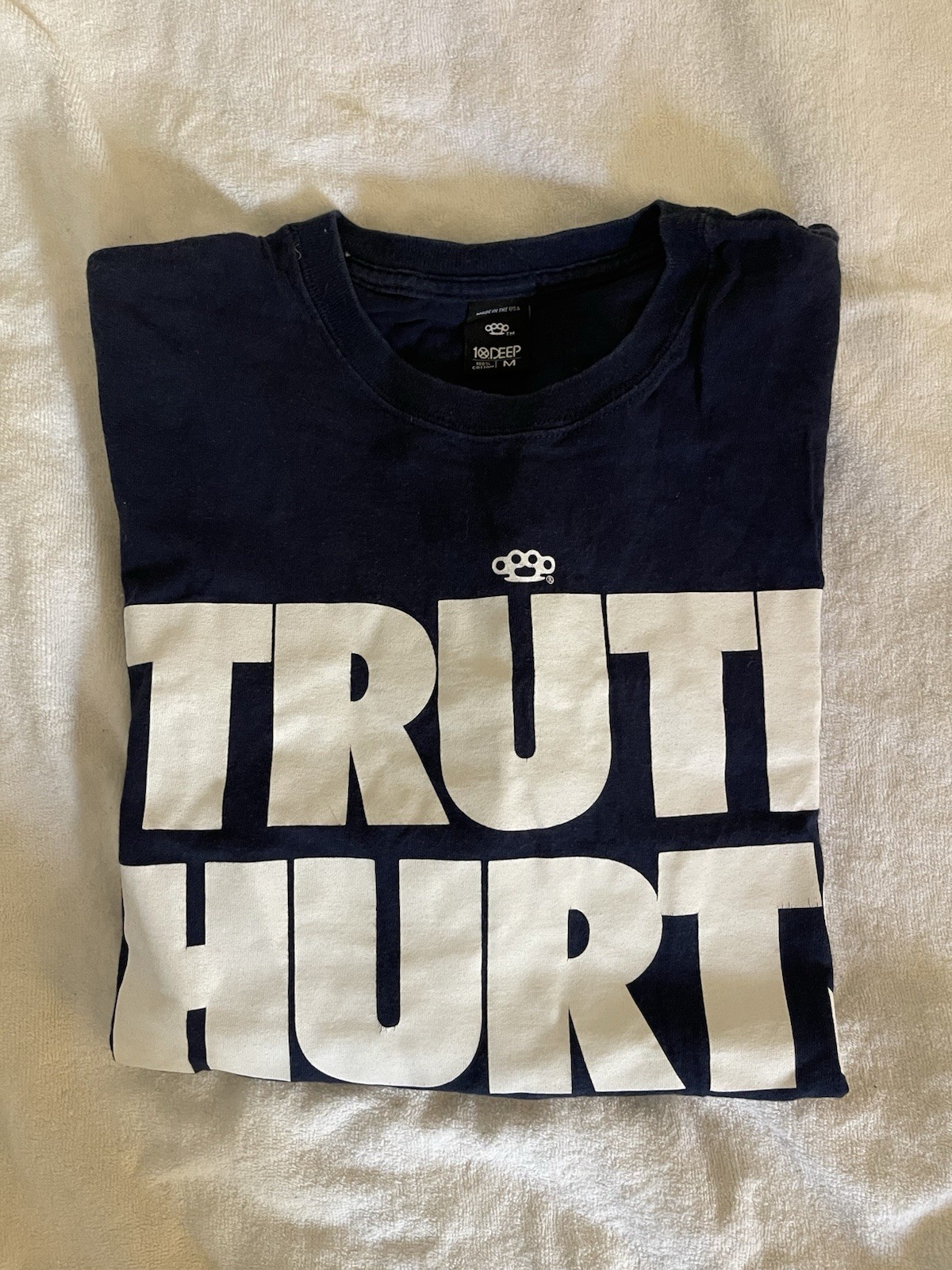 10 Deep Truth Hurts Vintage T Shirt Navy Sz M 100 % Authentic