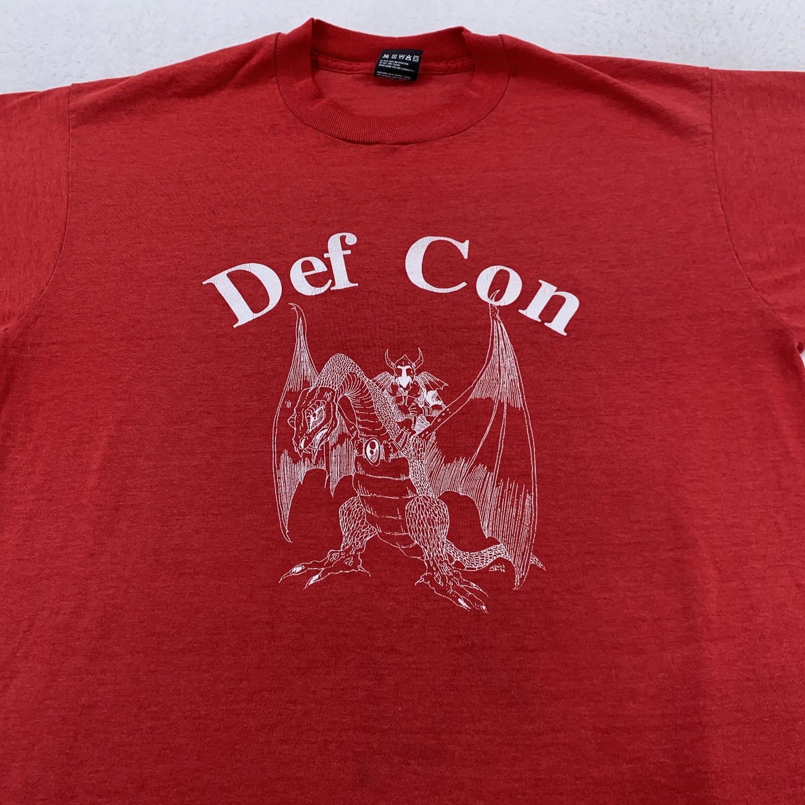 Vintage Def Con Shirt M/L Computer Hacker Convention Dragon Tee 90s Gaming RPG