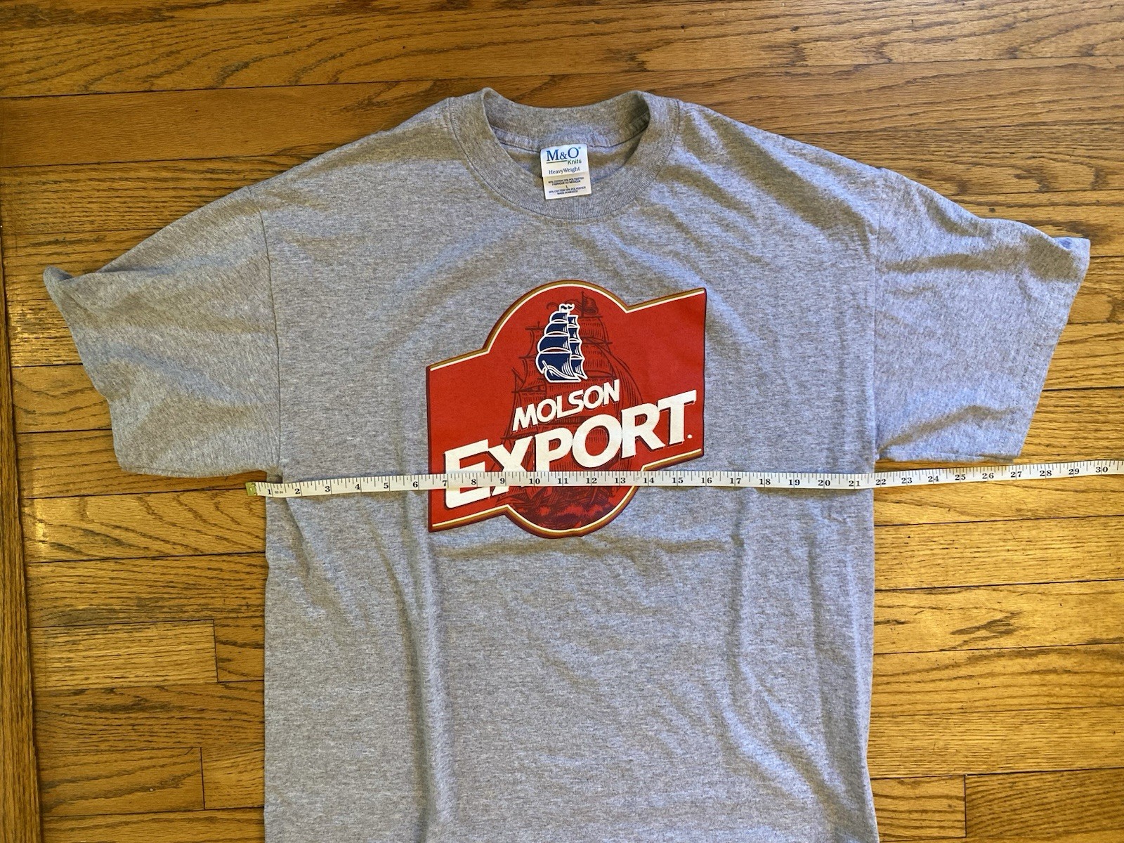 Vintage Montreal Expos x Molson Beer Large M & O Graphic Gray T-Shirt