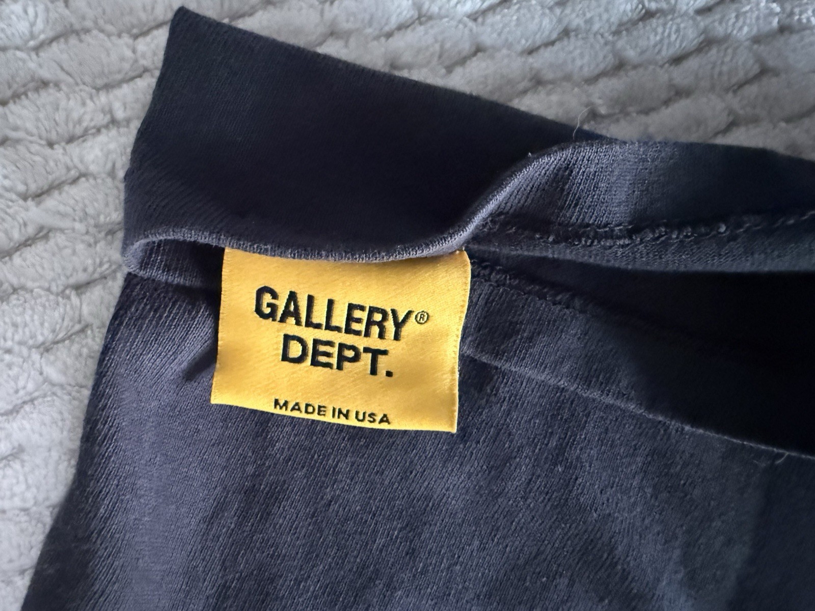 Gallery Dept. Men’s Black Crew Neck Short Sleeve Logo Graphic Cotton Tee Size M