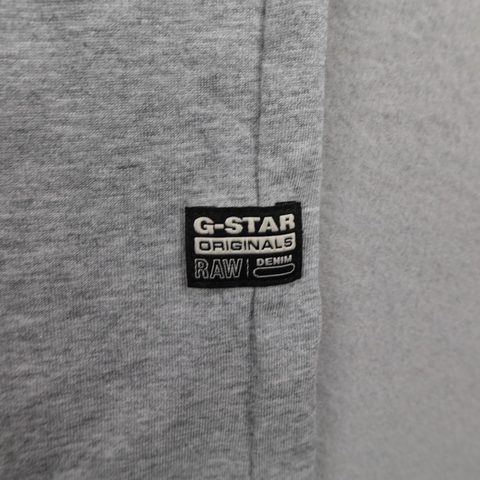 G STAR RAW Shirt Mens XL Gray Heather Compact Jersey Crew Neck Blanco Tee NEW