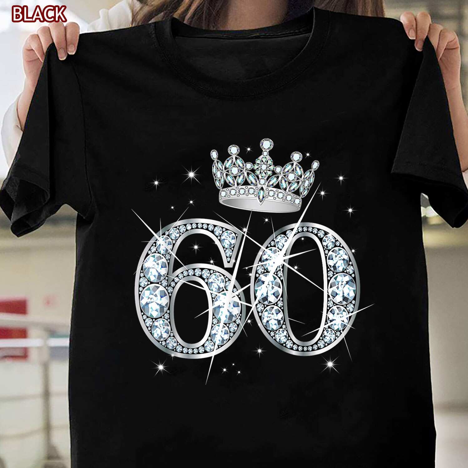 60th Birthday Queen Women diamond crown 60 Year Old Gifts T-Shirt, Tee Gift