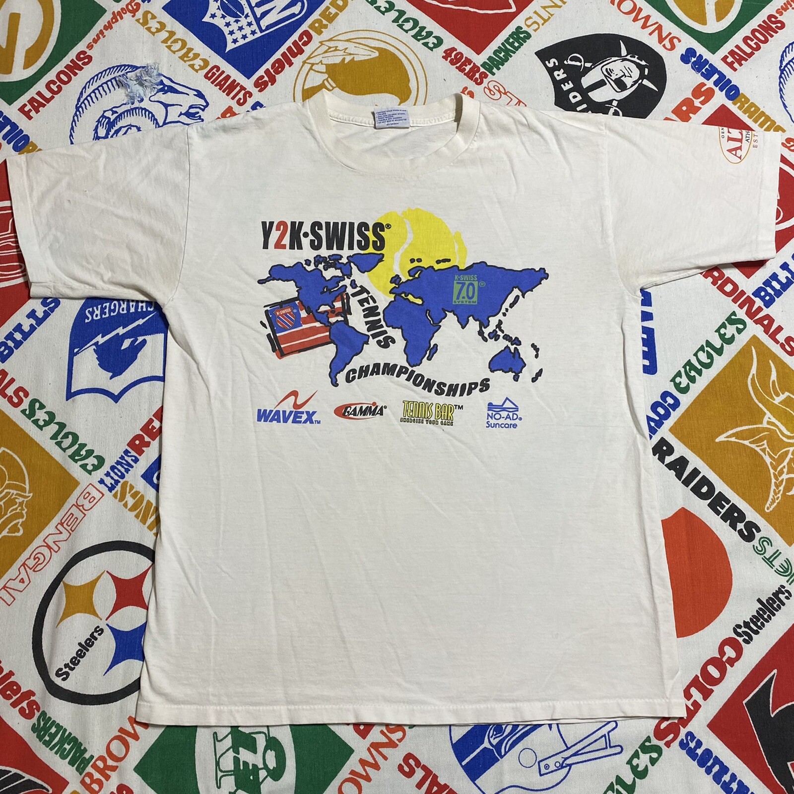 Y2K K Swiss Tennis 7.0 System T-Shirt Men’s L Scotts Parent-Child Classic