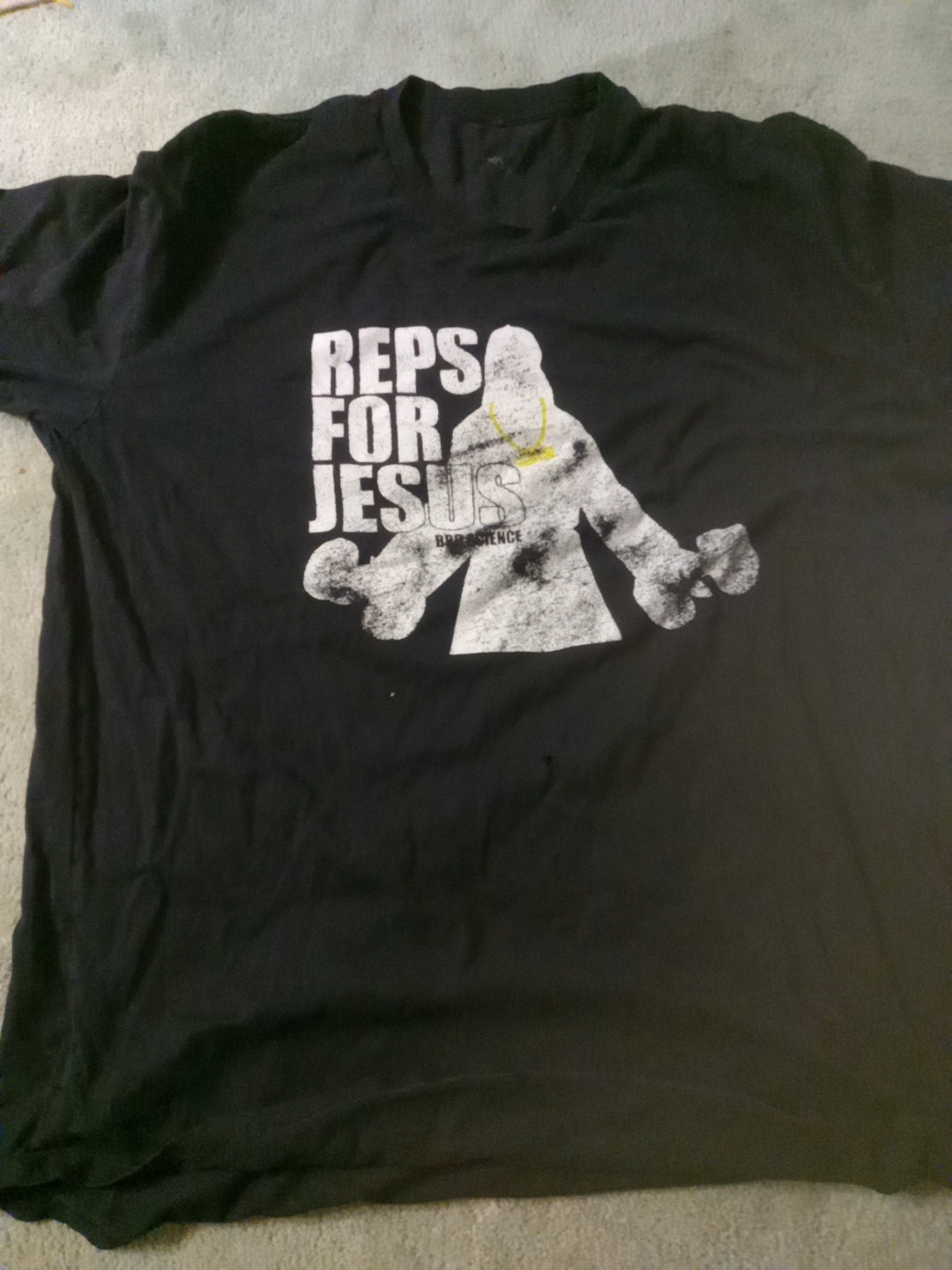 Broscience(Dom Mazzetti) Reps for Jesus Xl T Shirt Black Short Sleeve Men’s Size