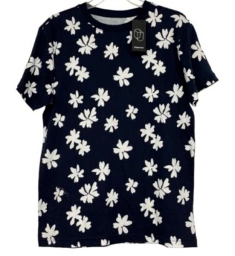 Original Use Men’s Size XL Floral Print Short Sleeve T-Shirt Navy Blue