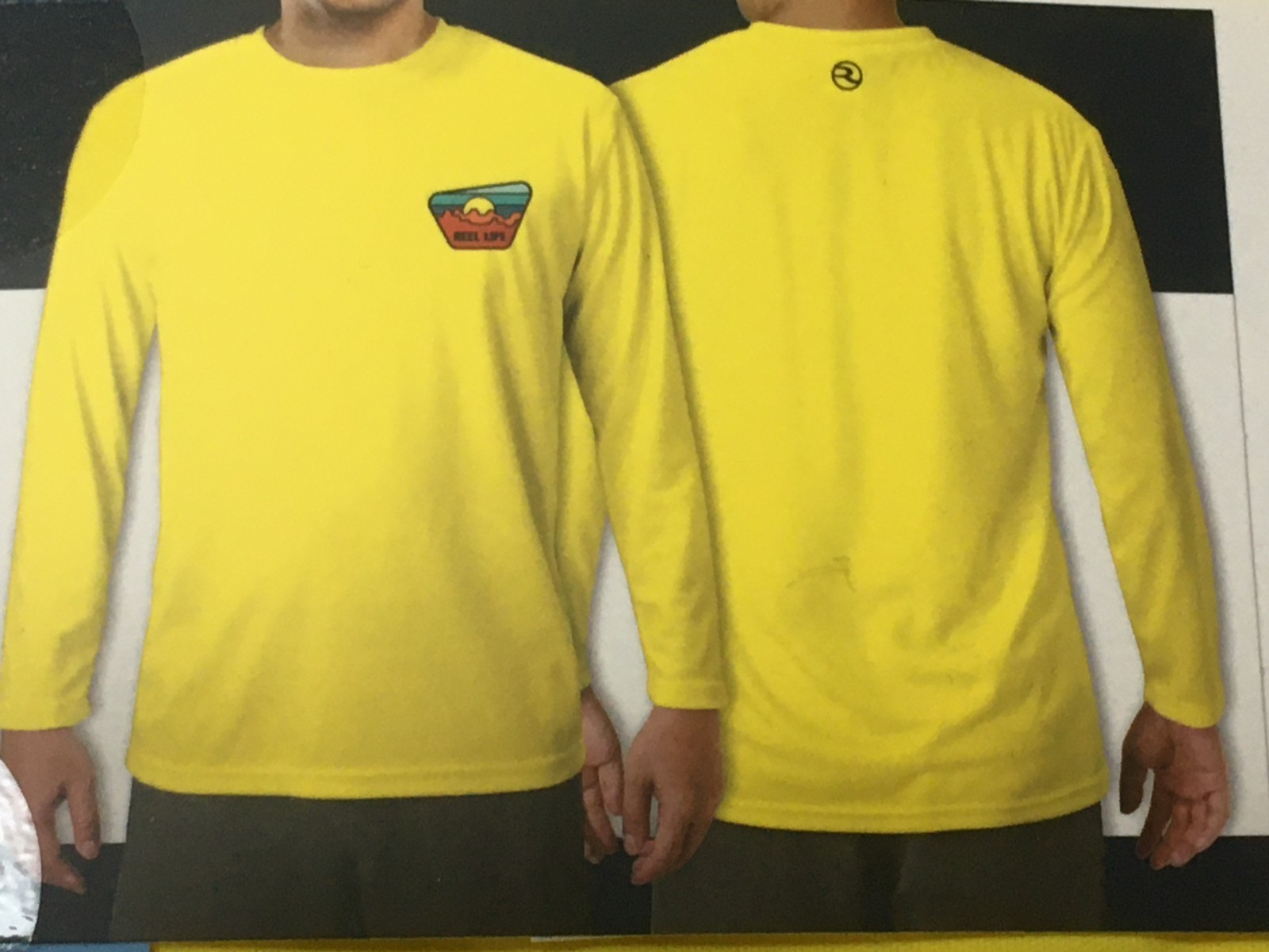Reel Life Mens Large Jax Beach Long Sleeve UV T-Shirt – Yellow