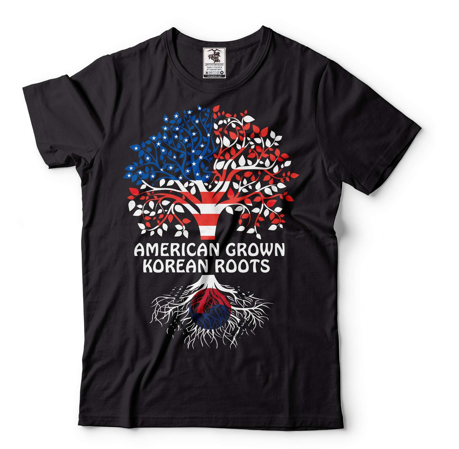 American Grown Korean Roots Shirt South Korea USA Shirts South Korea Flag Tee