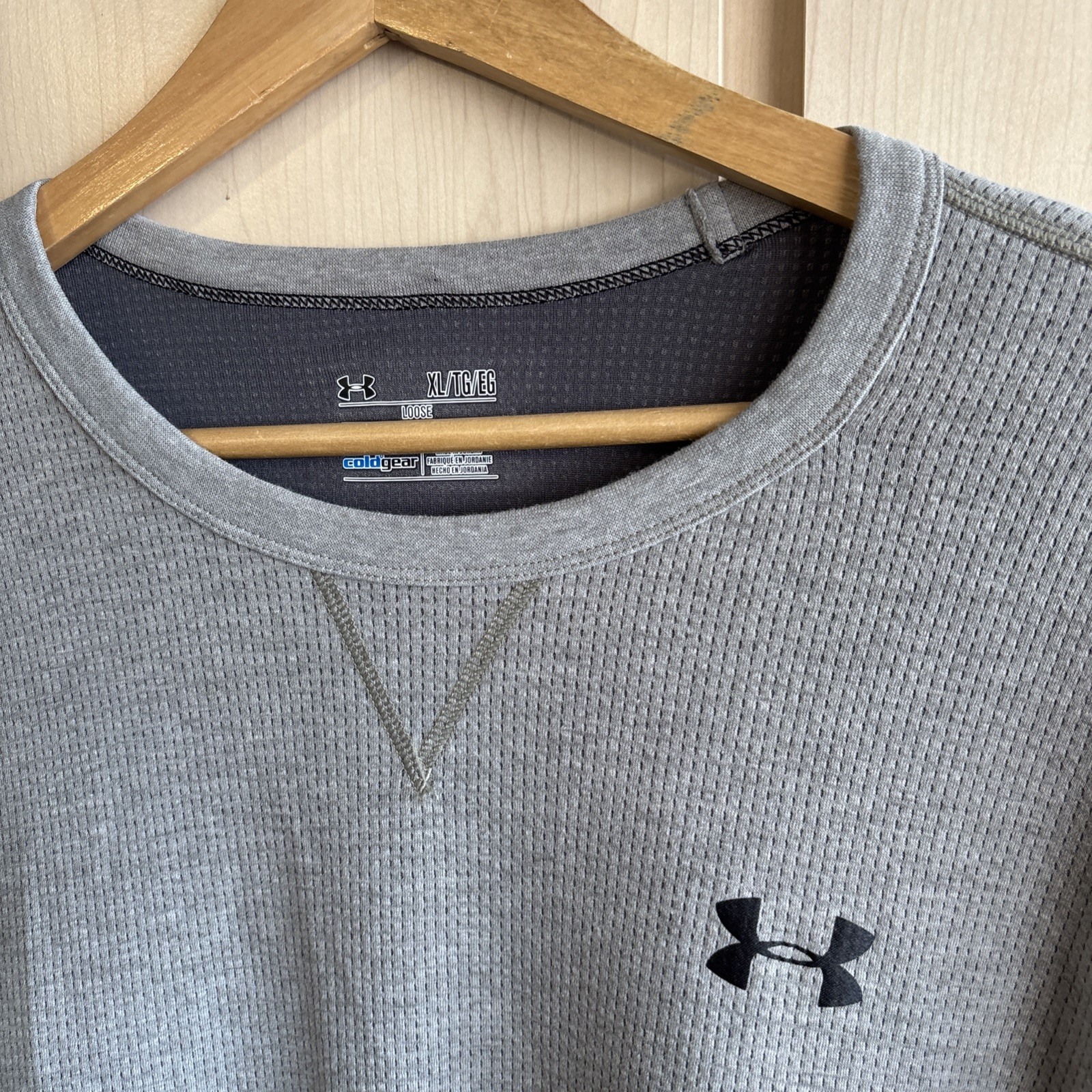 Under Armour Coldgear Shirt – Long Sleeve – Men’s XL X-Large Gray Brown Thermal