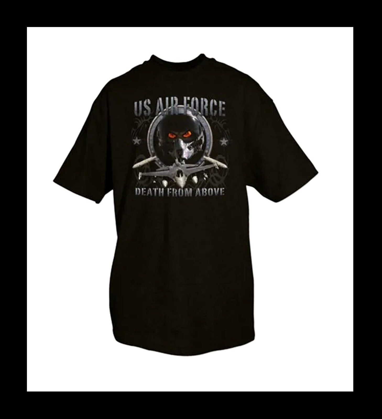 US AIR FORCE / DEATH FROM ABOVE – 100% COTTON S-SLEEVE MILITARY/VET T-SHIRT M