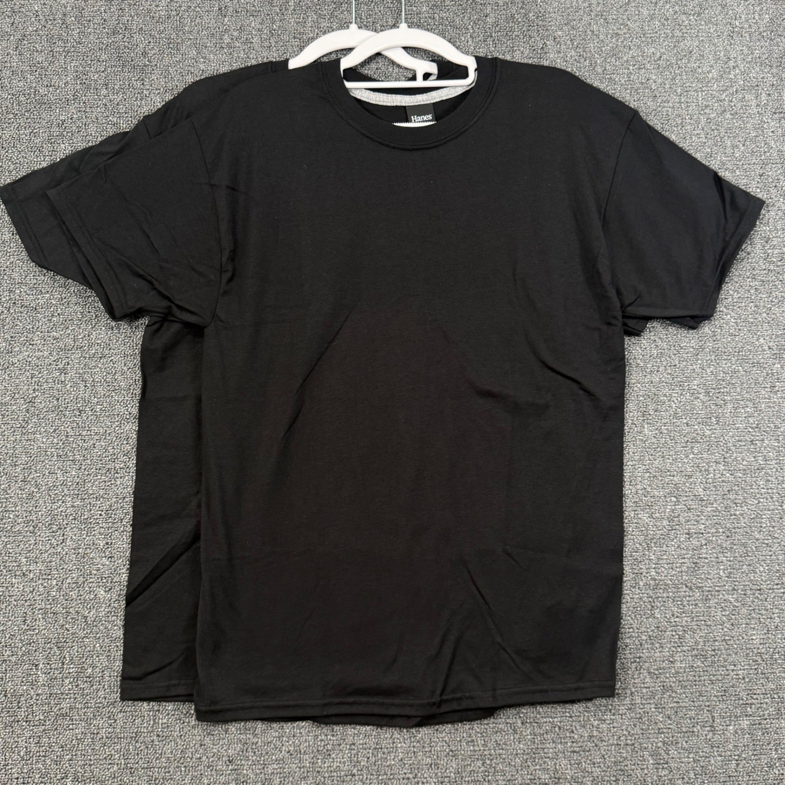 Hanes Mens Medium T Shirt Black X-Temp Crew Neck 2 Pack O4200 Performance Unisex