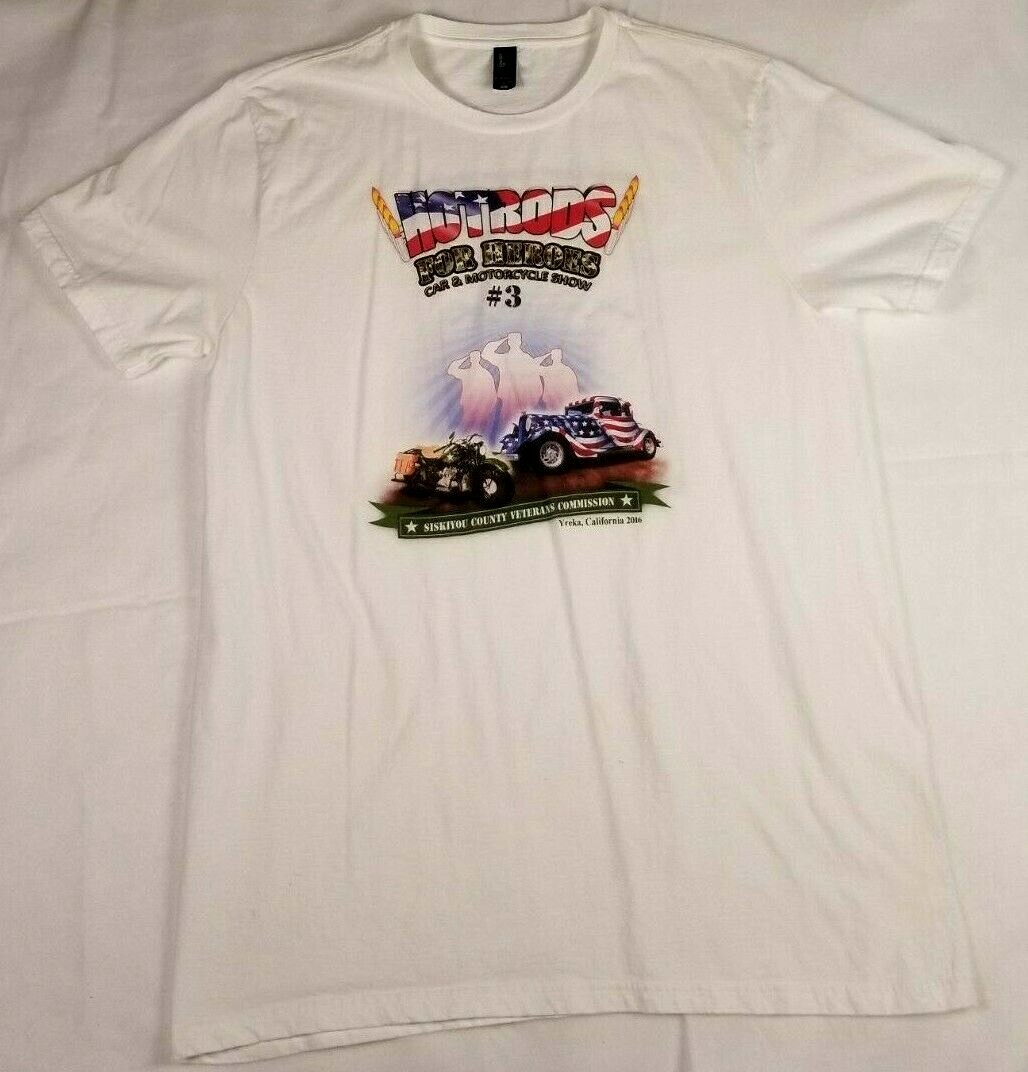 Hot Rods For Heroes Car & Motorcycle Show #3 T-shirt 2016 Siskiyou Yreka Ca (T4H