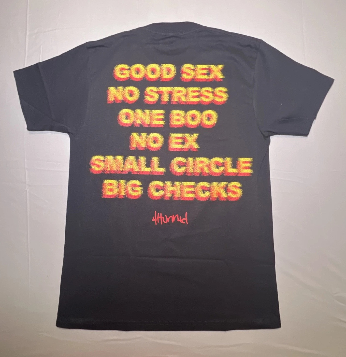 4Hunnid YG Men’s T-Shirt No Stress One Boo Short Sleeve Crewneck Tee SMALL NWOT
