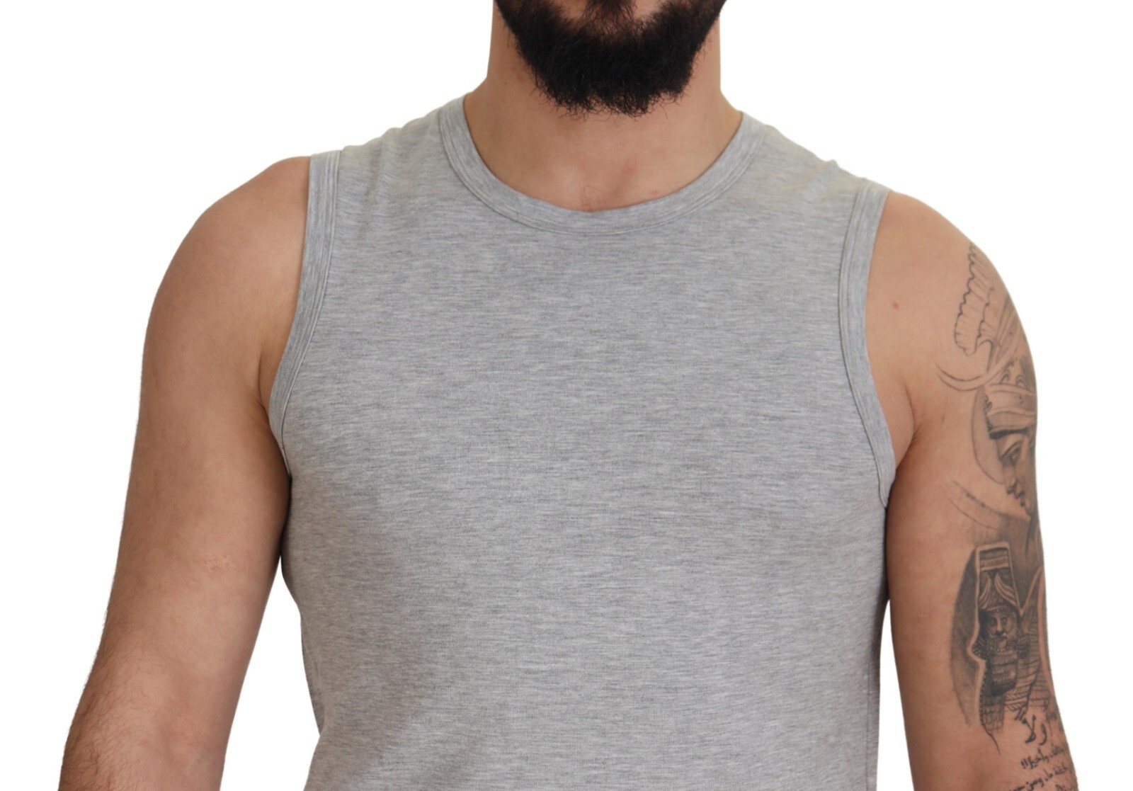 ERMANNO SCERVINO T-shirt Grey Sleeveless Men Pullover IT48/US38/M RRP 150usd