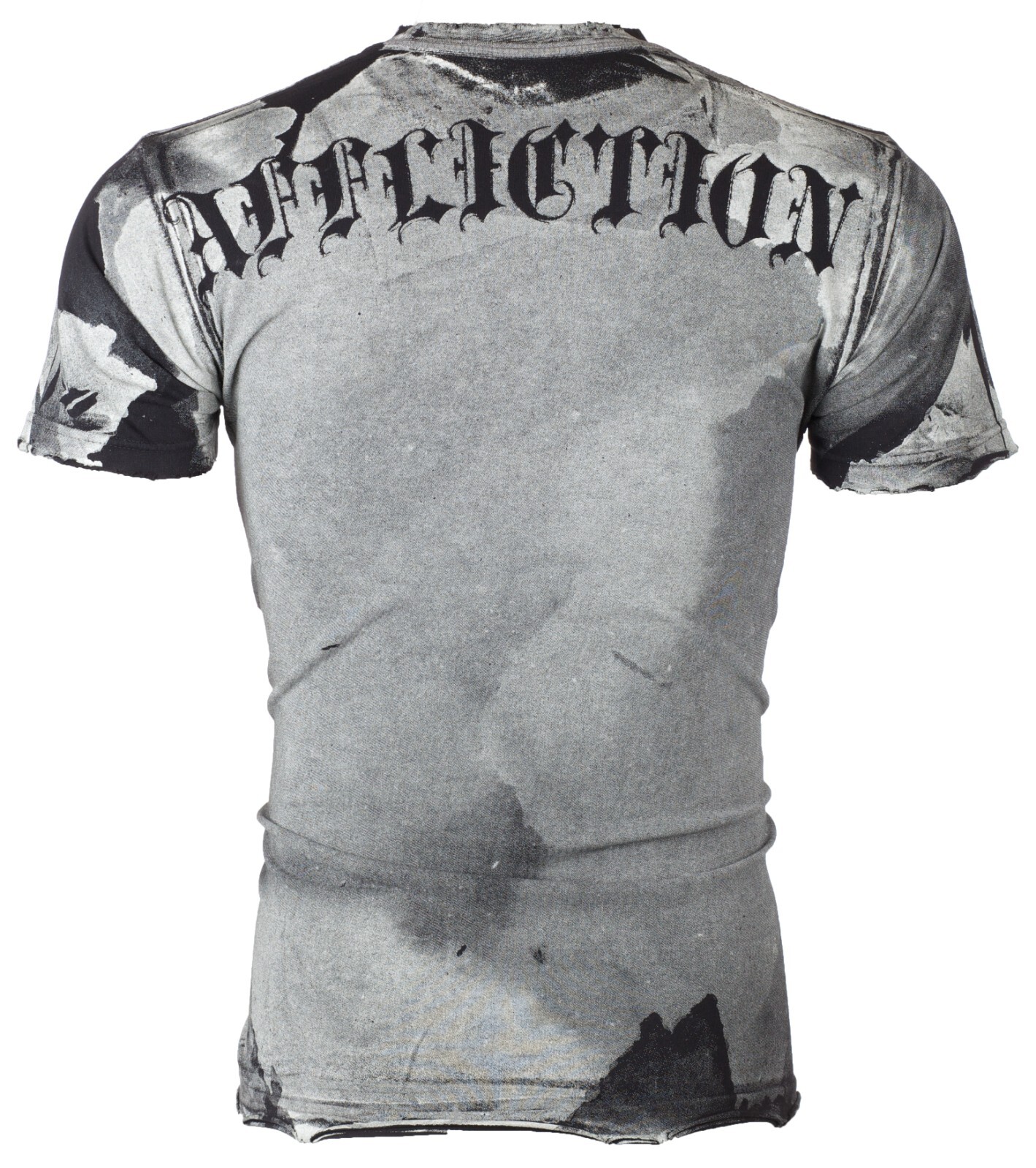 $58 AFFLICTION Black PUPPET MASTER Short Sleeve Slim Fit Y2K MMA Elite T-shirt