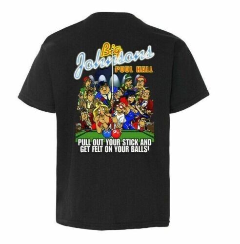 Vintage 90s BIG JOHNSON Pool Hall Back T-Shirt Gift For Men S-5XL