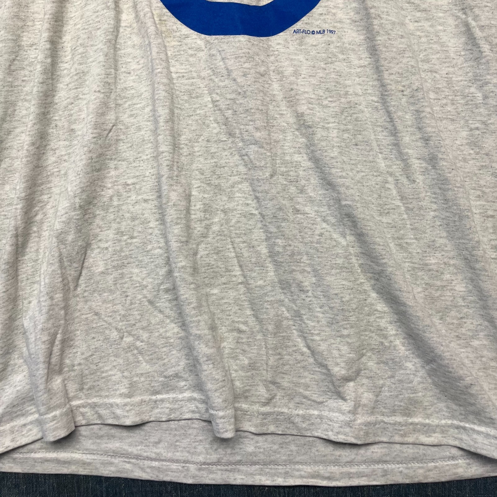 Fruit of the Loom Men’s Chicago Cubs T-Shirt Size XL Gray MLB Vintage 90s Single
