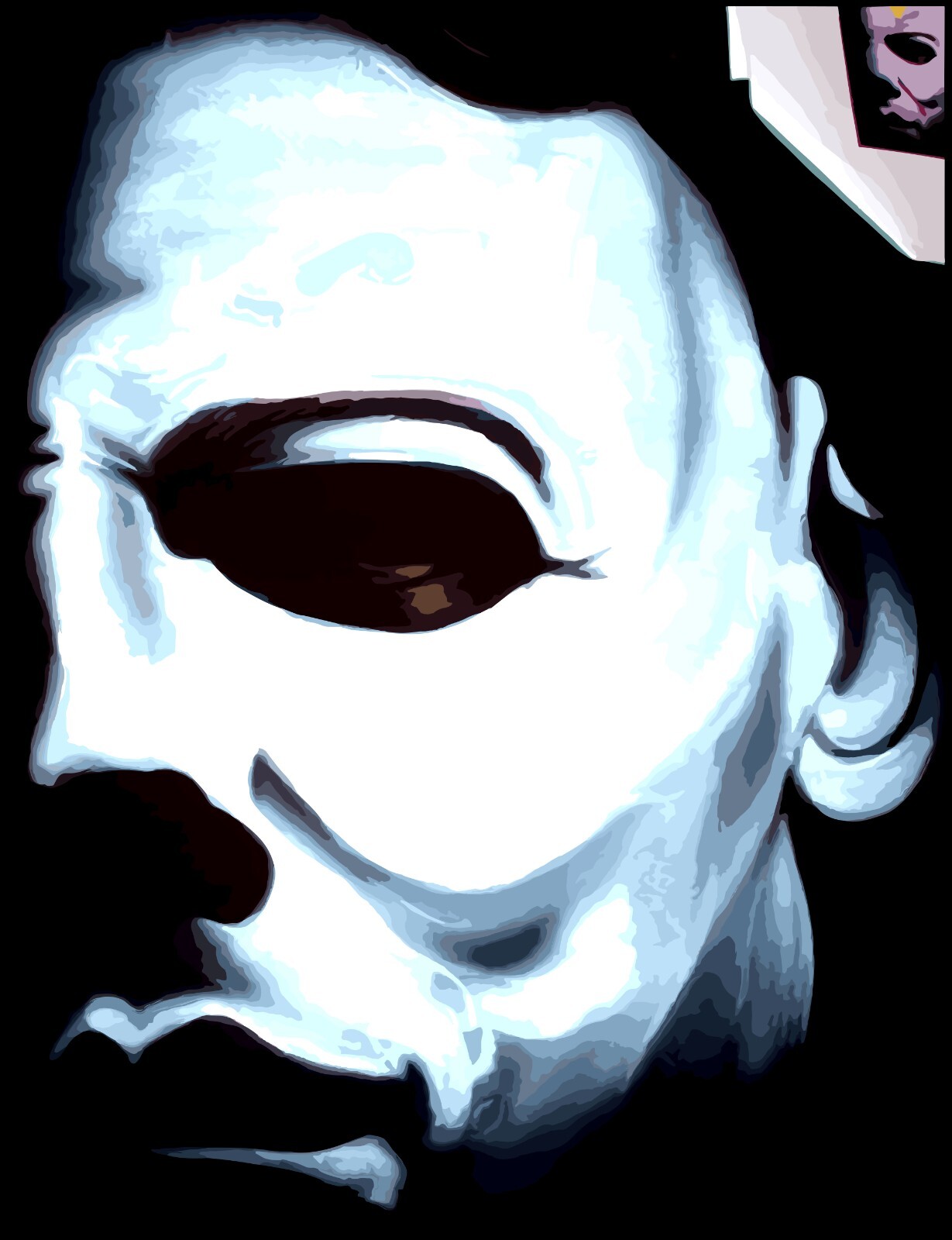 Halloween Pro Club Shaka Graphic Michael Myers Portrait Tee Shirt Big Tall Small