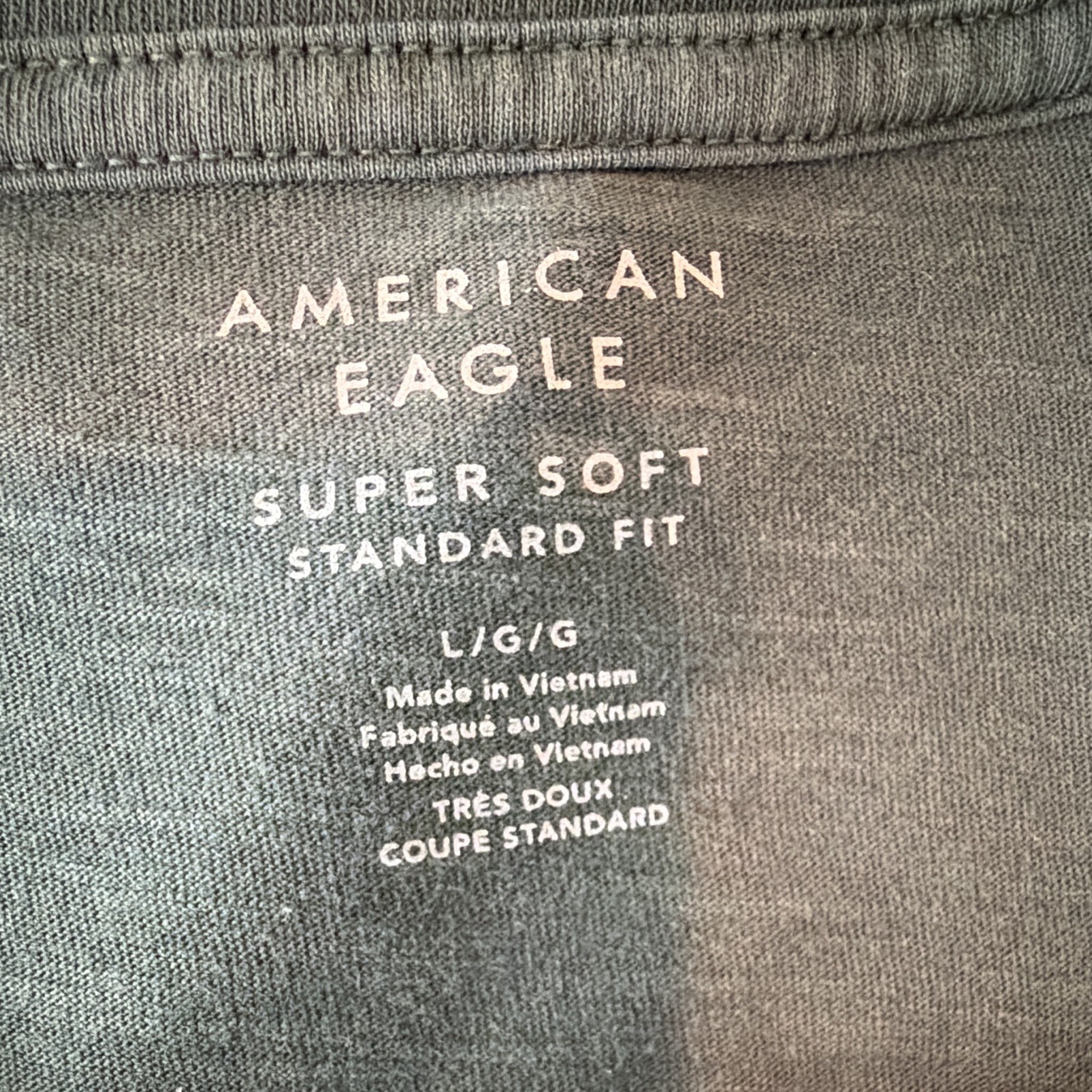 American Eagle Super Soft Men’s Standard Fit Logo Crew Neck Tee Lot 2 Size L