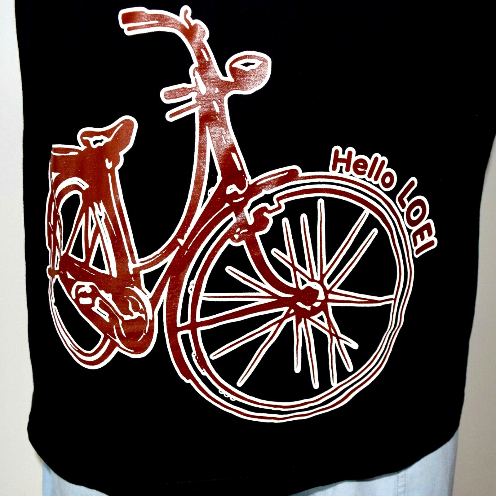 Chiang Khan THAILAND TShirt Men’s Size XL Deep Red Bicycle Bike Hipster Town NEW