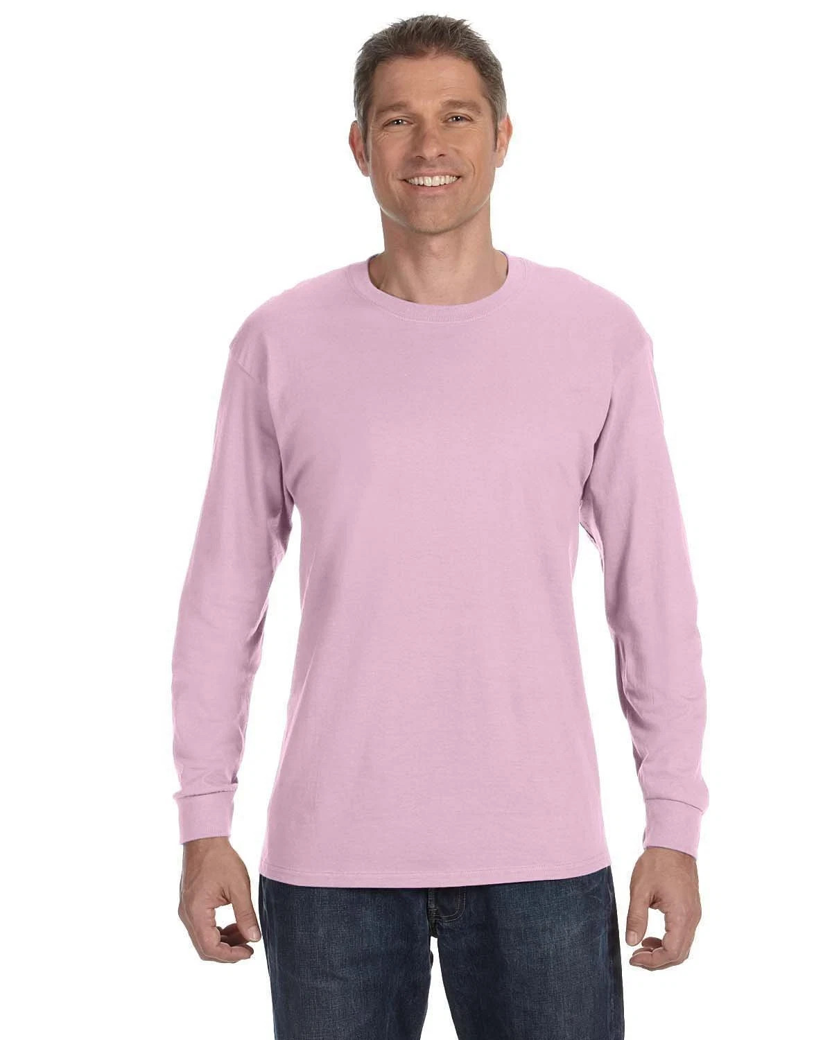 Gildan G540 Men’s Heavy Cotton Preshrunk T Shirt Long Sleeve Crew Neck T-Shirt