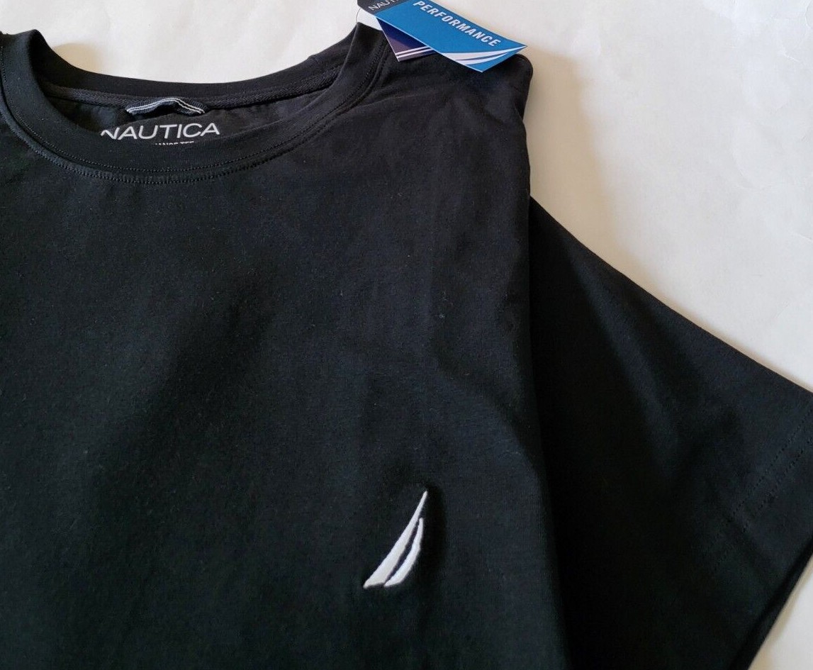 NAUTICA Mens t-shirt crew neck Size 2XL 3XL Navy Black short sleeve
