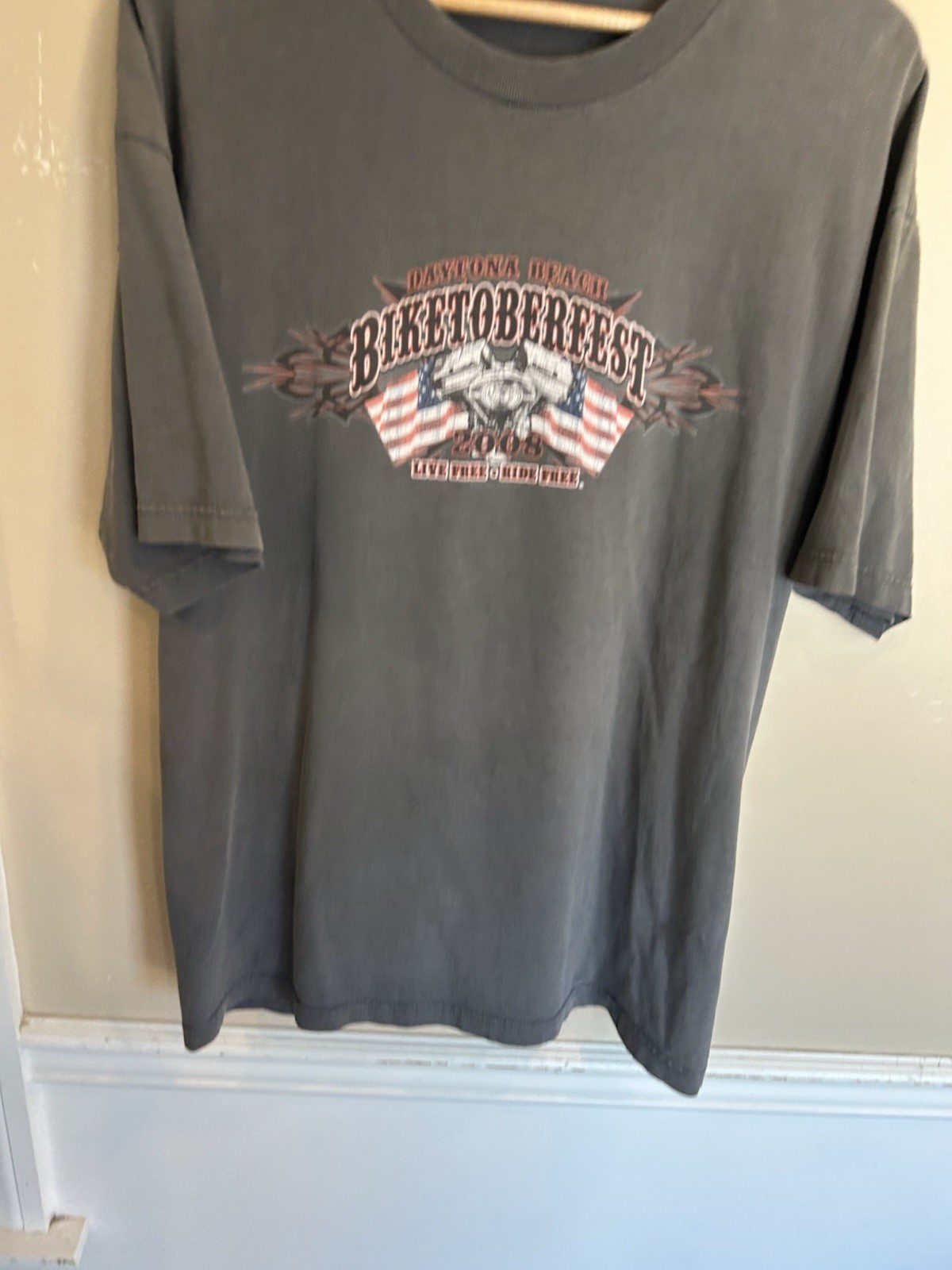 Biketoberfest Mens Motorcycle Graphic Tee Grey XXL Clothing