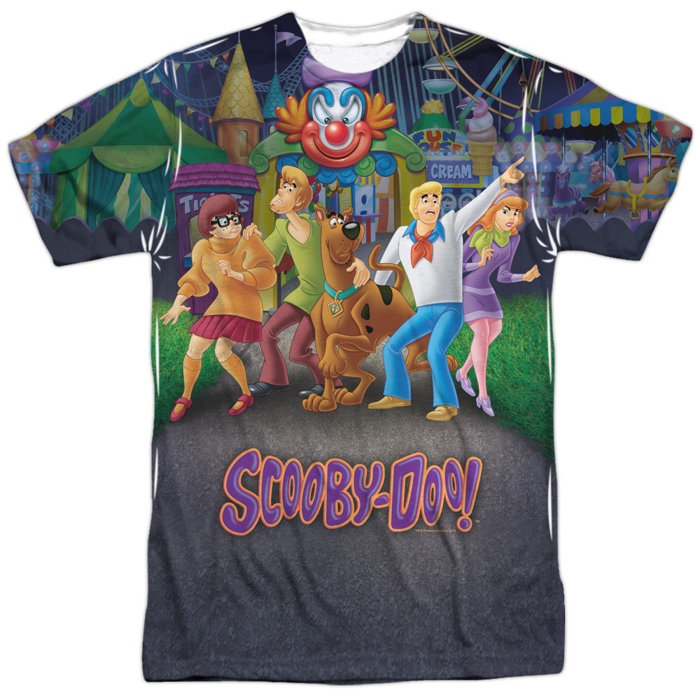 SCOOBY-DOO AMUSEMENT PARK Licensed Sublimated Adult Graphic Tee Shirt SM-3XL