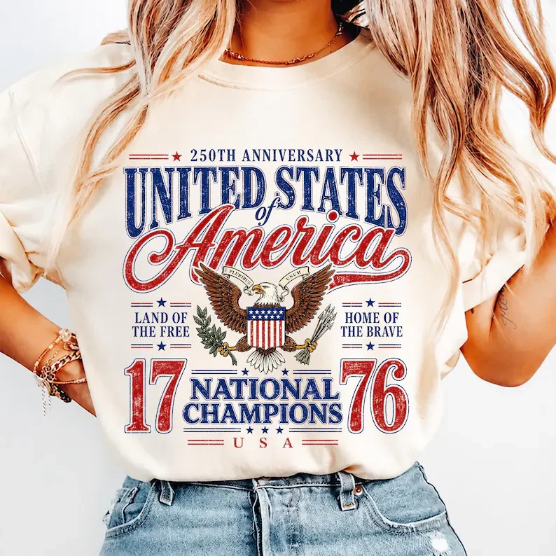 July 4th 1776 National Champions Funny T-Shirt, 250th Anniversary shirt
