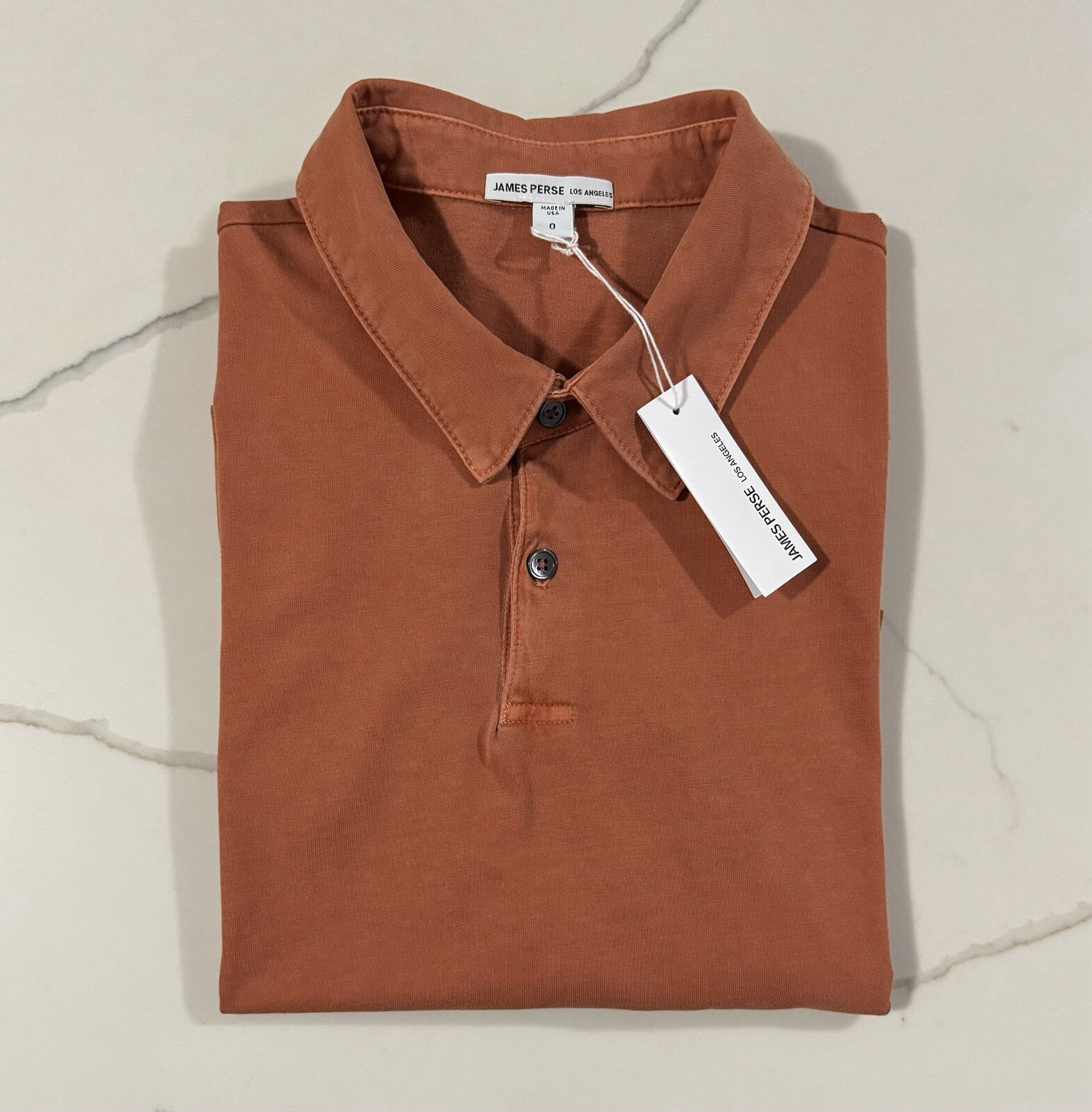 JAMES PERSE Men’s Suede Jersey S/S Polo Retail: $135 (NWT)