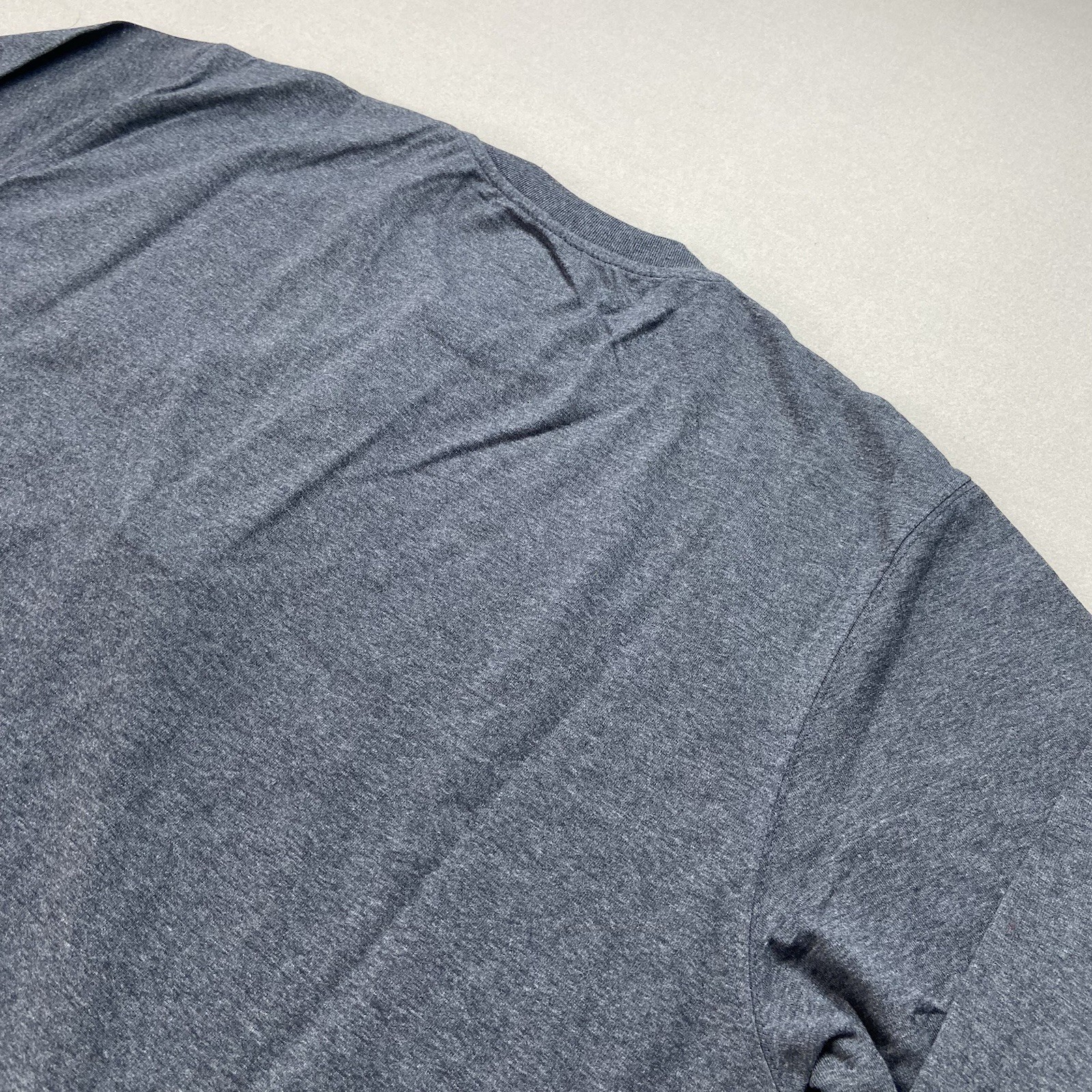 Dickies Long Sleeve Heather Heavyweight Henley Shirt Navy Heather Mens Size 2XL