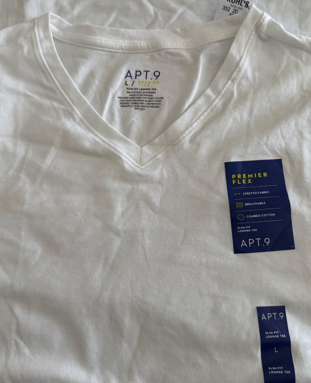 Men’s Apt. 9 Solid Premier Flex Slim Fit V-Neck T-Shirt