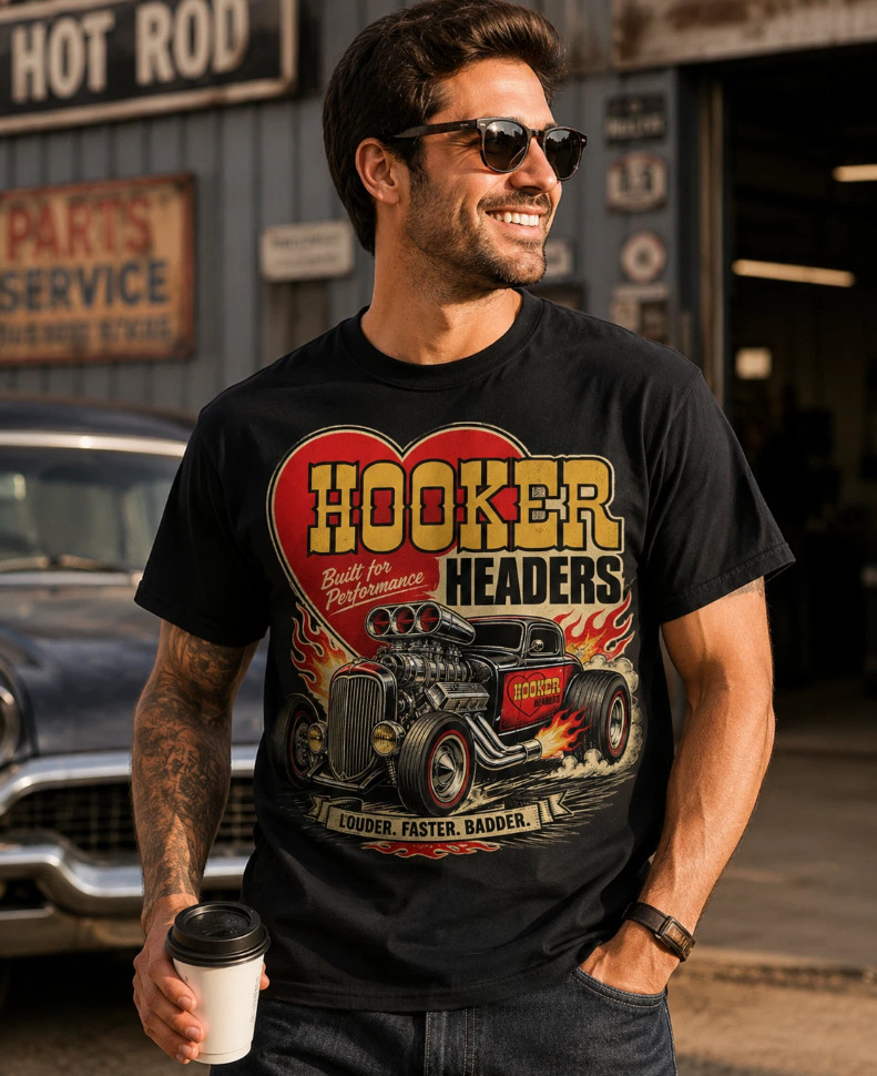 Retro Hot Rod T Shirt Drag Racing Speed Shop Graphic Tee USA