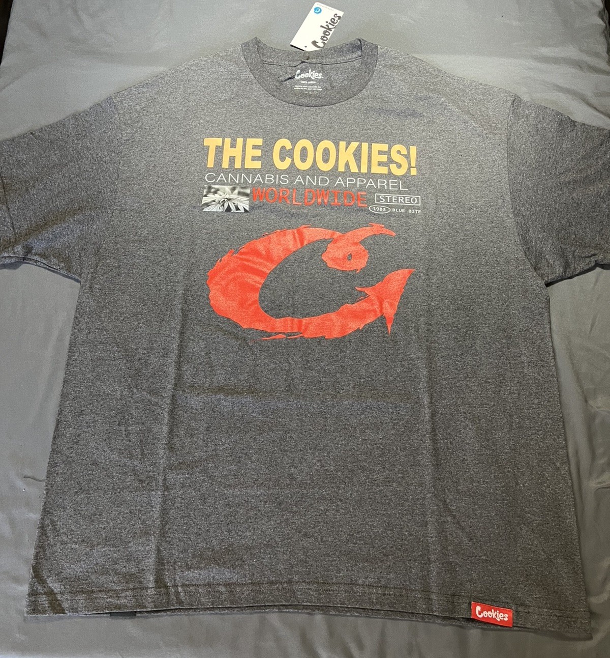 Cookies Brand Weednutz SS Men’s Size 2XL Charcoal Heather Graphic Tee BNWT