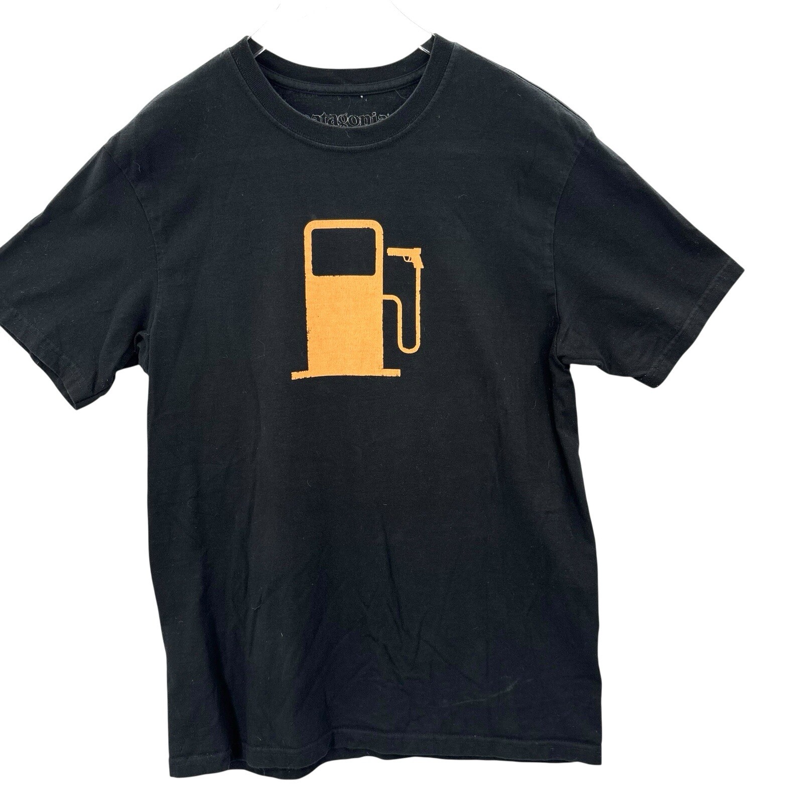 EUC Patagonia Kill Gas Pump Logo Tshirt Cotton Climate Change Promo RARE SZ M