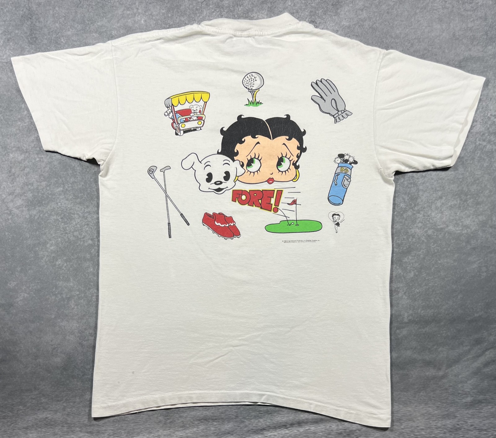 Vintage 1993 Betty Boop Golf White T-Shirt Size L