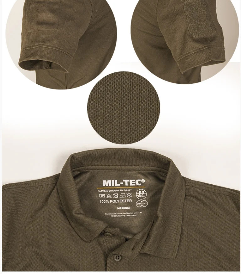 Tactical Polo Shirt – Quickdry Short Sleeve, Breathable Military Style Coyote