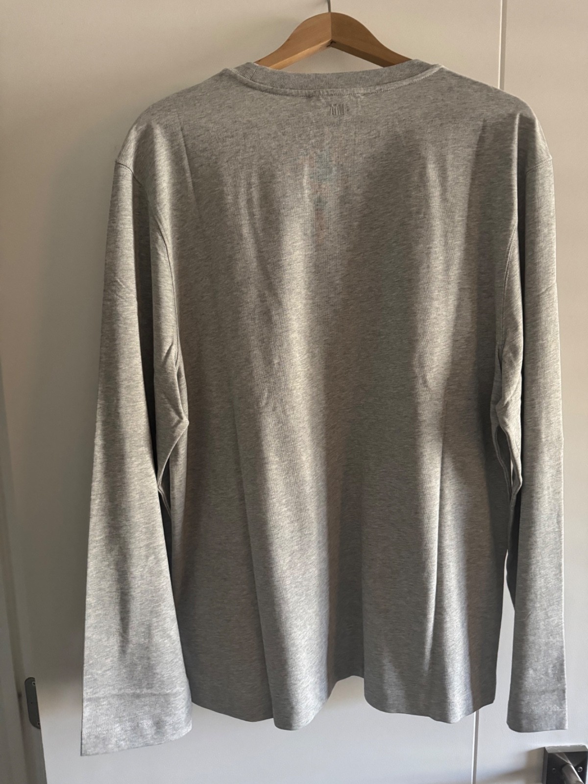 Authentic AMI Paris Long Sleeve T-Shirt NWT Unisex Organic Cotton Made Portugal