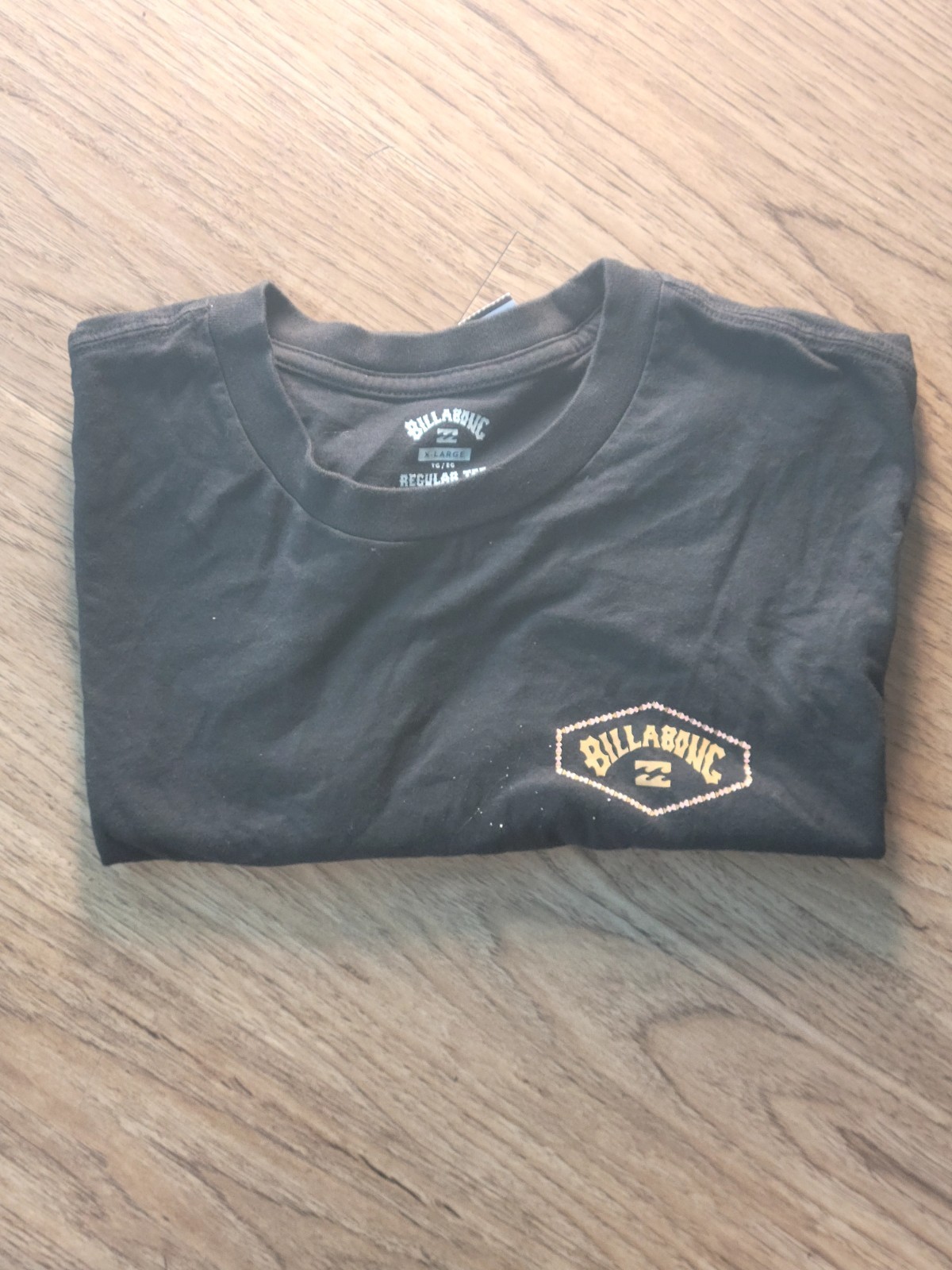 Billabong Men’s Black Graphic Logo Crew Neck Short Sleeve Cotton Knit Tee XL