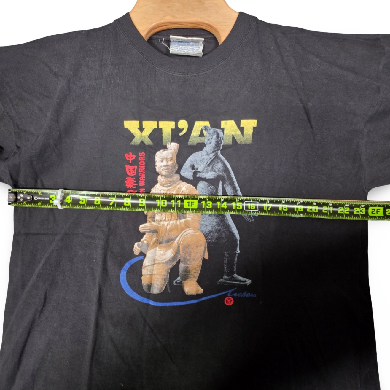 Vintage Xi’an Qin Warriors Terracotta Army China Graphic T-Shirt Mens XL Black