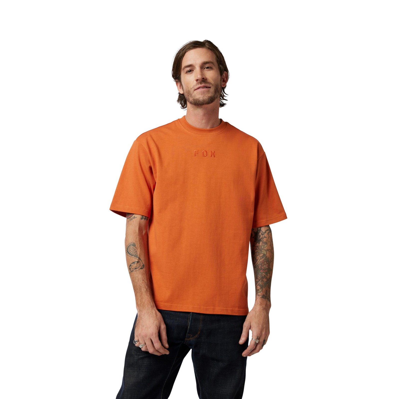 Mens Wordmark Oversized Short Sleeve Tee Chocolate