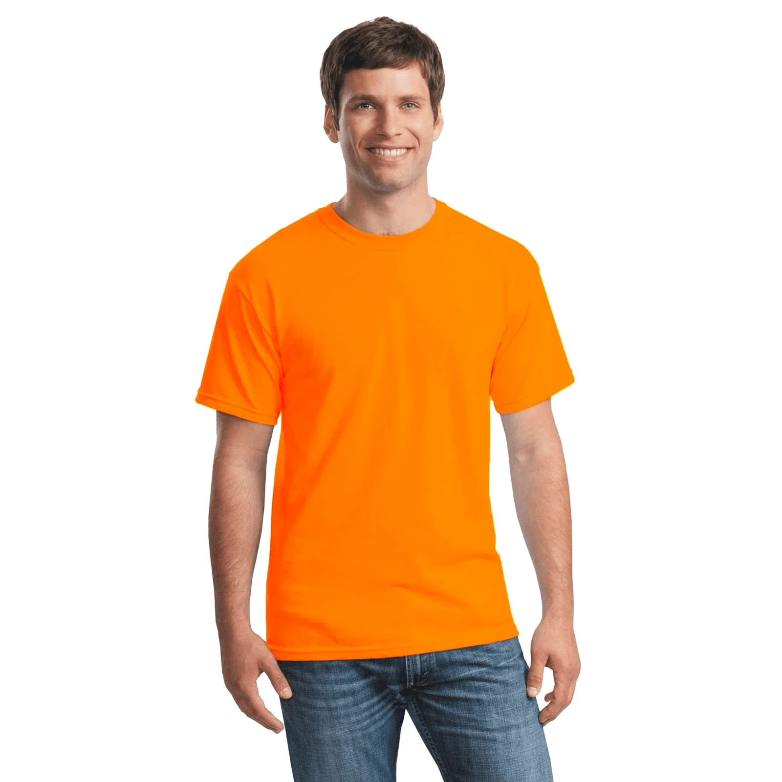 Gildan Classic Men’s T-Shirt Safety Orange**New**