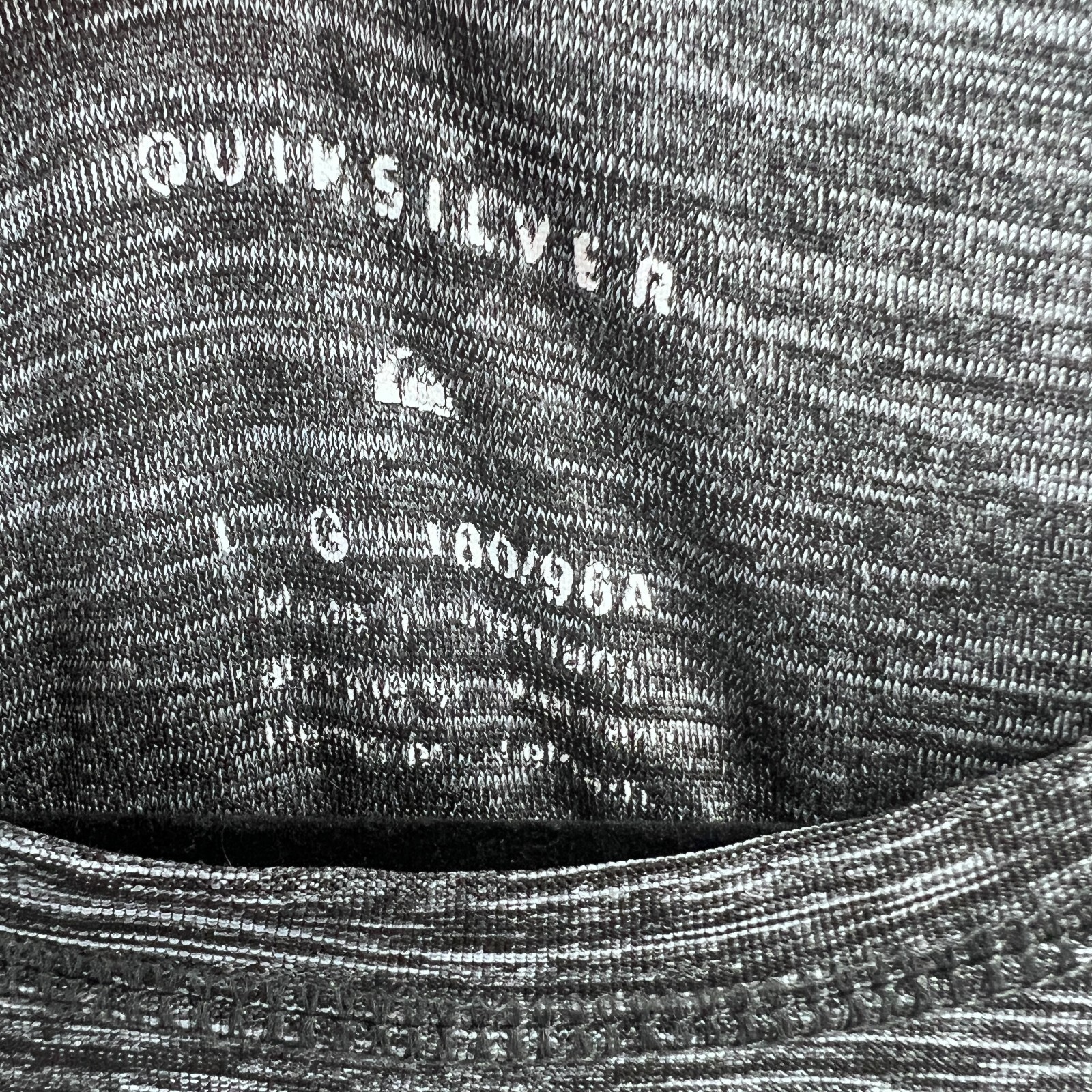 Quicksilver Mens Size Large Gray Striped Breathable Stretchable Shirt