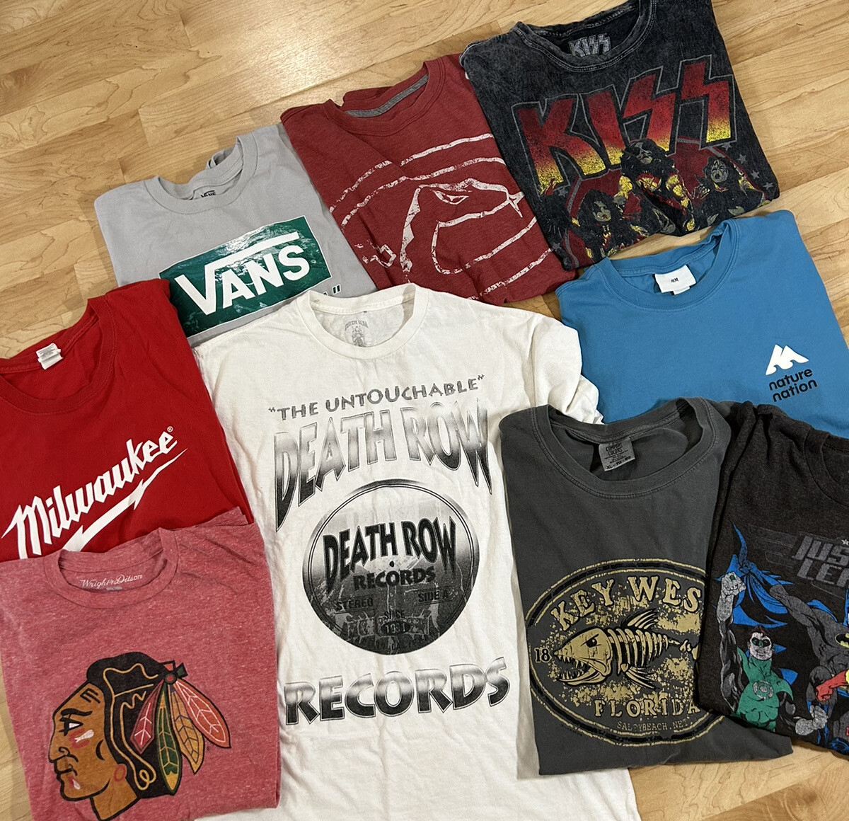 5 T-Shirt Lot Random Sports Bands Movies VTG Pop Culture Streetwear Nike Art