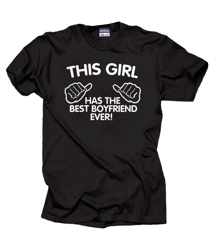 The Best Boyfriend Ever T-Shirt Anniversary Christmas Gift For Girlfriend Tee