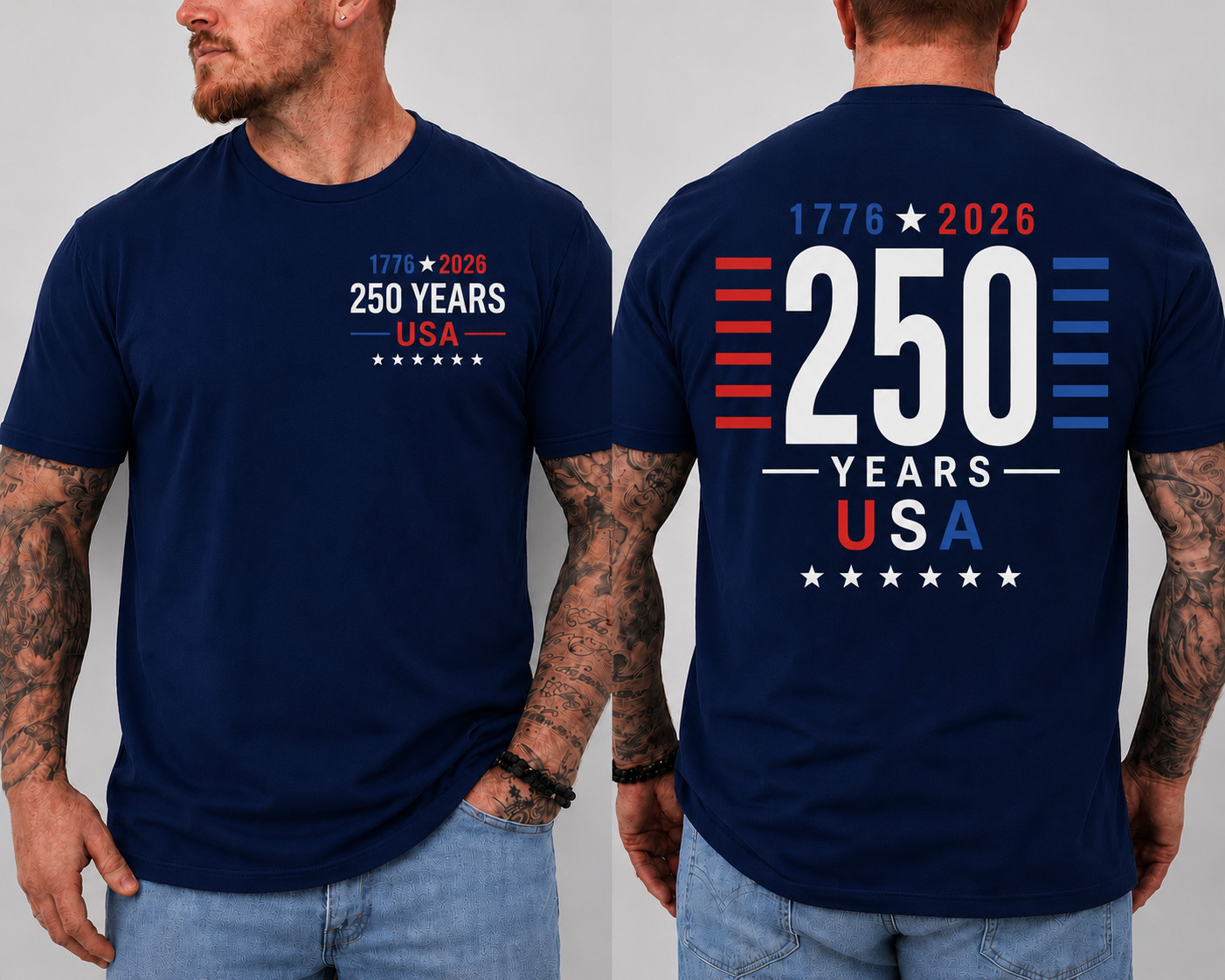Patriotic USA Flag Zip Polo Shirt Men 1776-2026 Freedom Golf Shirt S-5XL